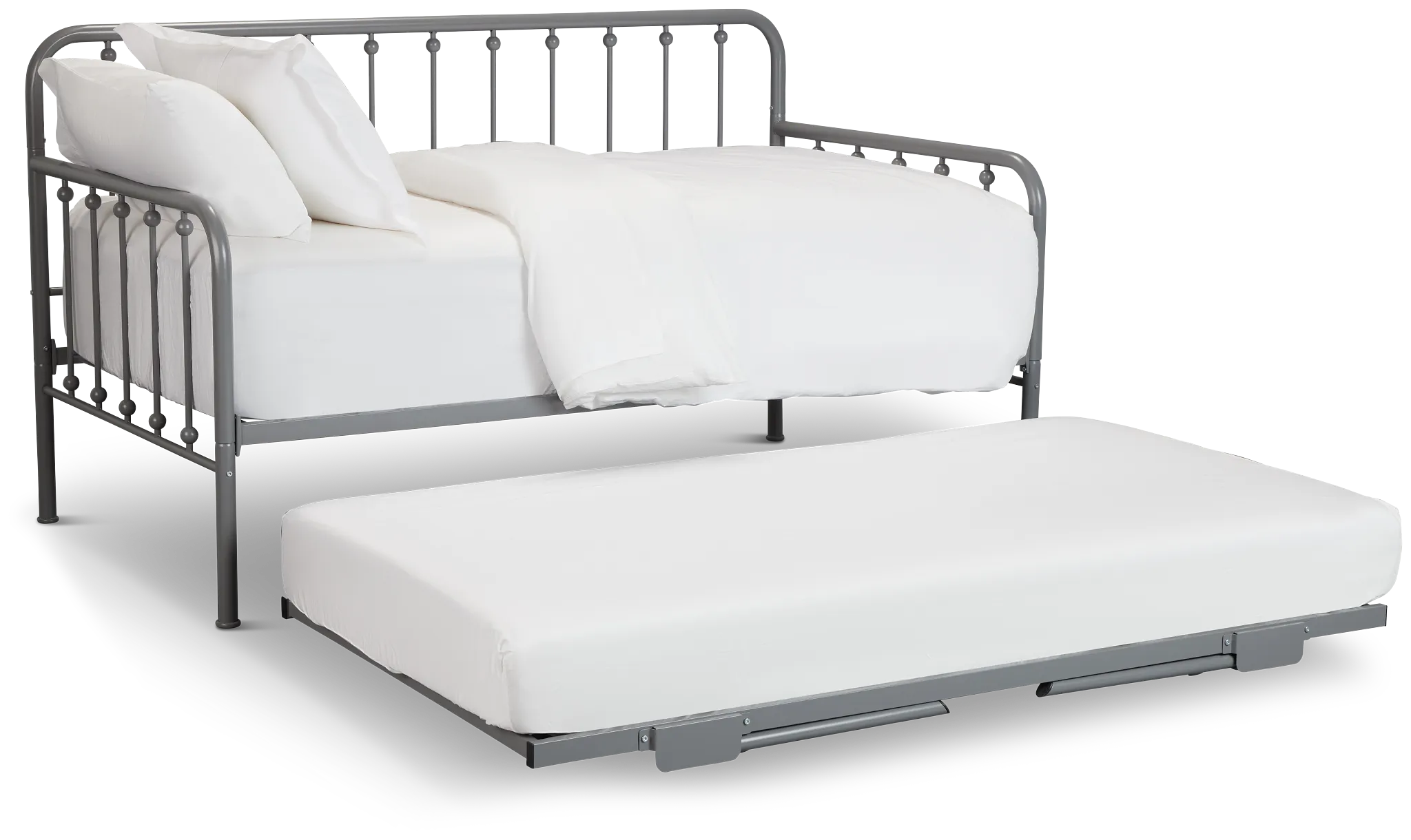 Rory Gray Metal Trundle Daybed