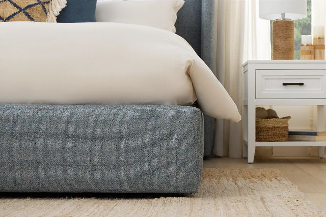 Captiva Natural Beauty Light Blue 48" Upholstered Shelter Bed
