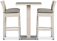 Bahia Gray 27" Pub Table & 2 Barstools