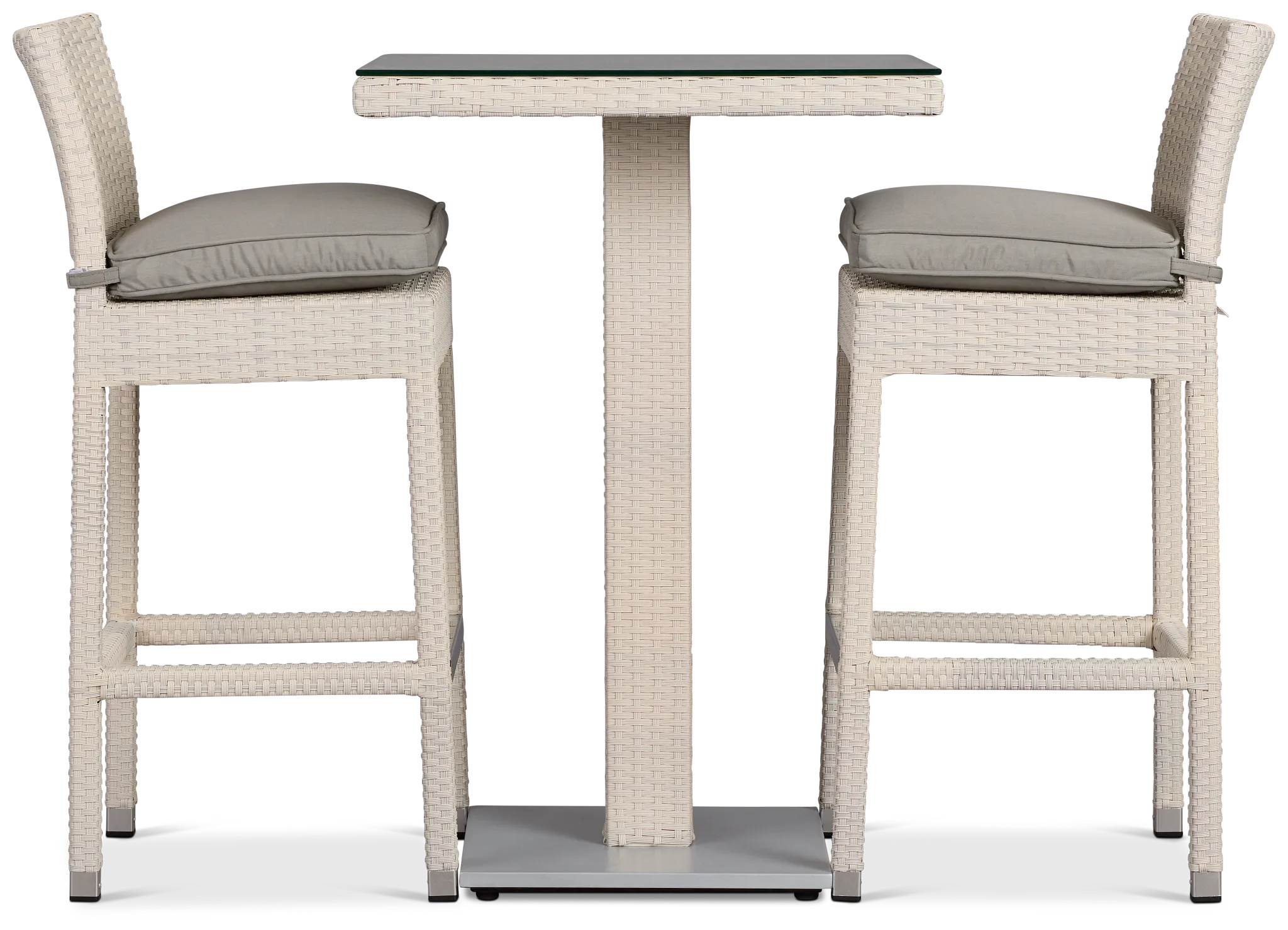 Bahia Gray 27" Pub Table & 2 Barstools