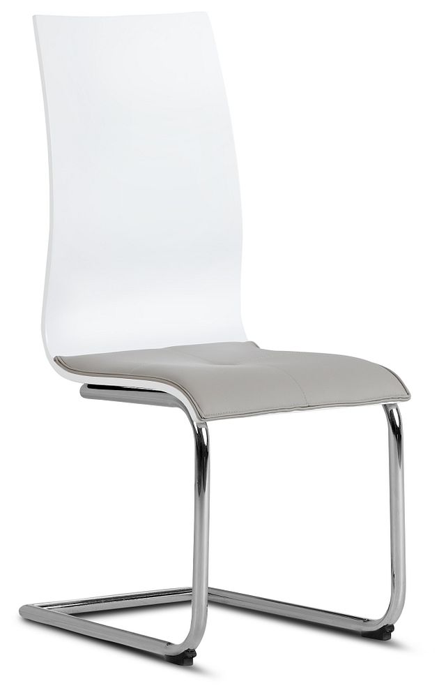 Pavia Two-tone Chrome Upholstered Side Chair (1)