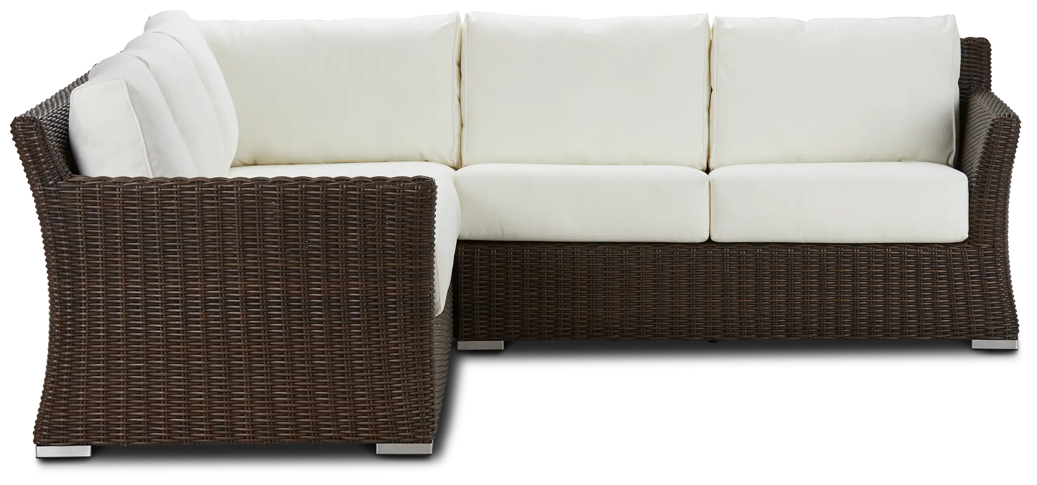 Southport White Woven Small Two-arm Sectional Southport White Woven Small Two-arm Sectional