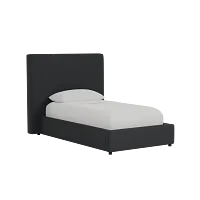 Grayton Elite Black 54" Upholstered Platform Bed