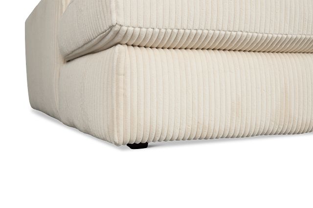 Charlie Ivory Fabric Medium Left Chaise Sectional