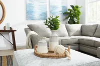 Avery Dark Gray Fabric Medium Right Chaise Sectional