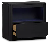 Emory Black Nightstand