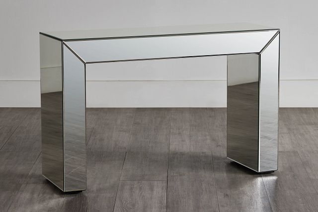 Christy Silver Mirrored Console Table