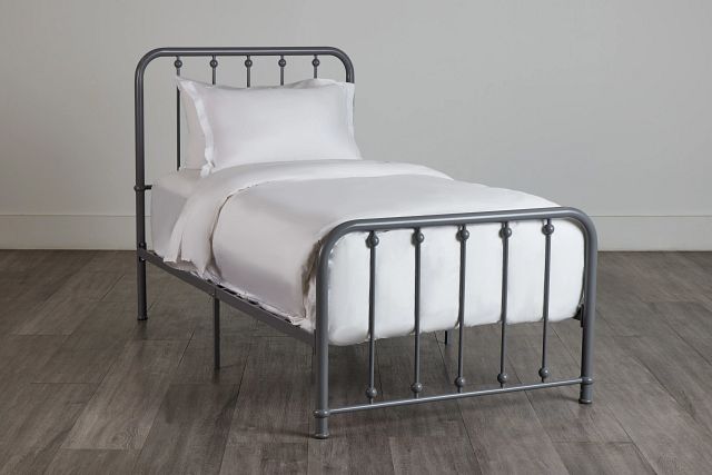 Rory Gray Metal Panel Bed