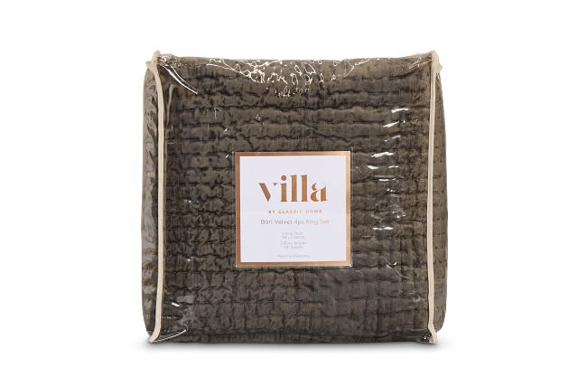 Barin Dark Gray Coverlet Set