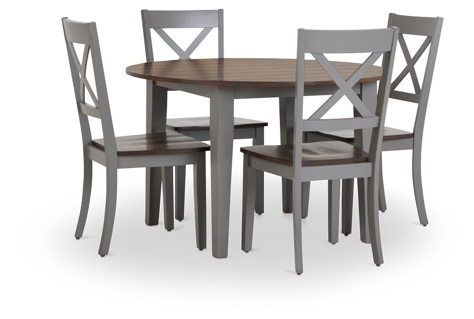 Sumter Gray Round Table 4 Chairs Sumter Gray Round Table 4 Chairs, Round Table And 4 Chairs Grey