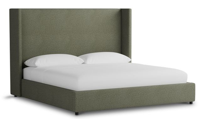 Captiva Sutton Green 60" Upholstered Shelter Bed