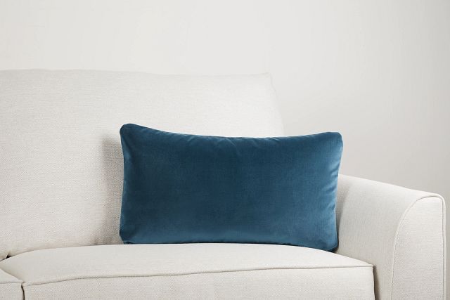 Lauran Dark Blue Lumbar Accent Pillow