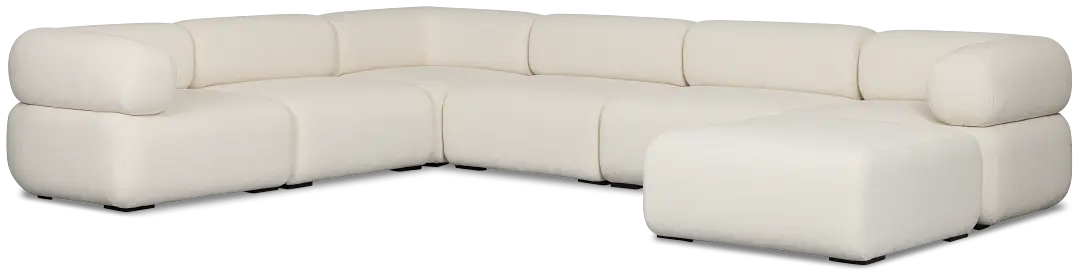 Celeste Light Beige Fabric 7-piece Chaise Sectional Celeste Light Beige Fabric 7-piece Chaise Sectional