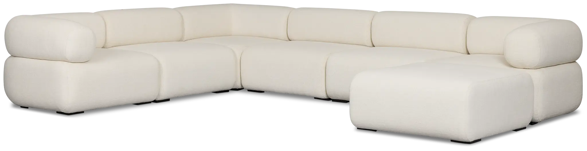 Celeste Light Beige Fabric 7-piece Chaise Sectional Celeste Light Beige Fabric 7-piece Chaise Sectional