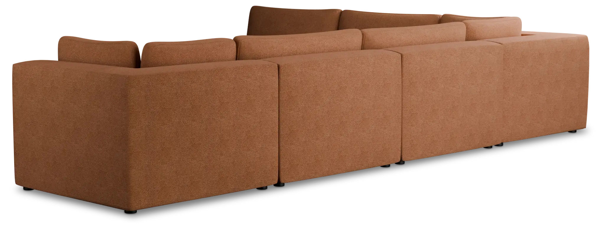 Destin Sutton Orange Fabric 6-piece Modular Sectional Destin Sutton Orange Fabric 6-piece Modular Sectional