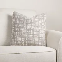 Network Gray 18" Square Accent Pillow