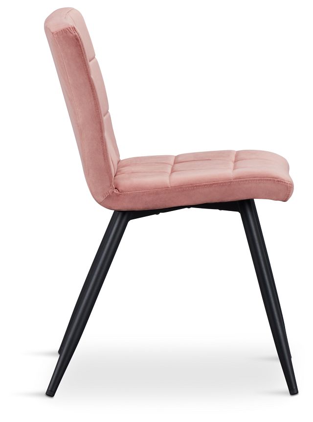 Jenna Pink Velvet Upholstered Side Chair