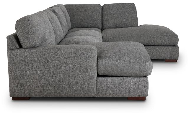 Veronica Dark Gray Down Small Right Bumper Sectional