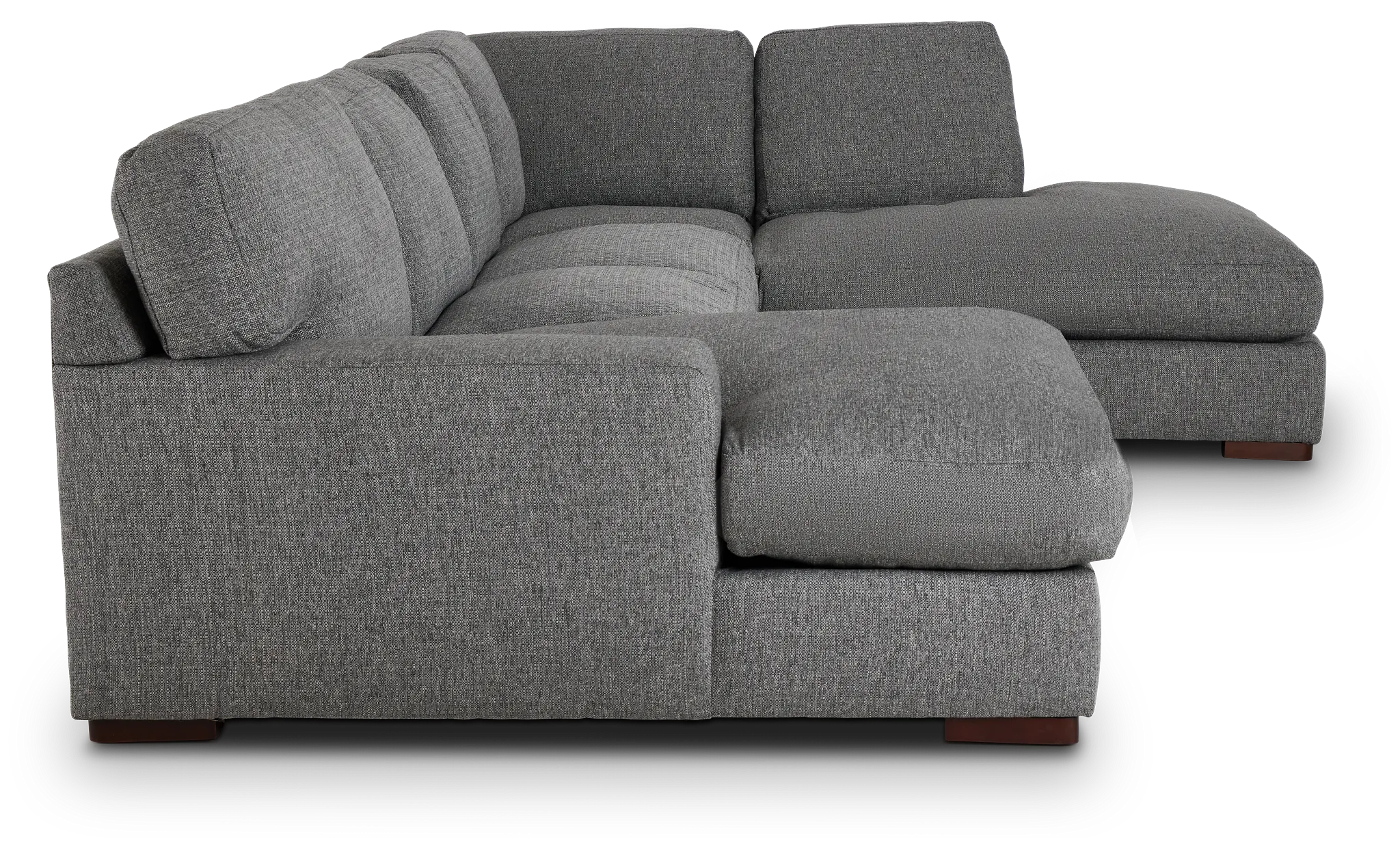 Veronica Dark Gray Down Small Right Bumper Sectional