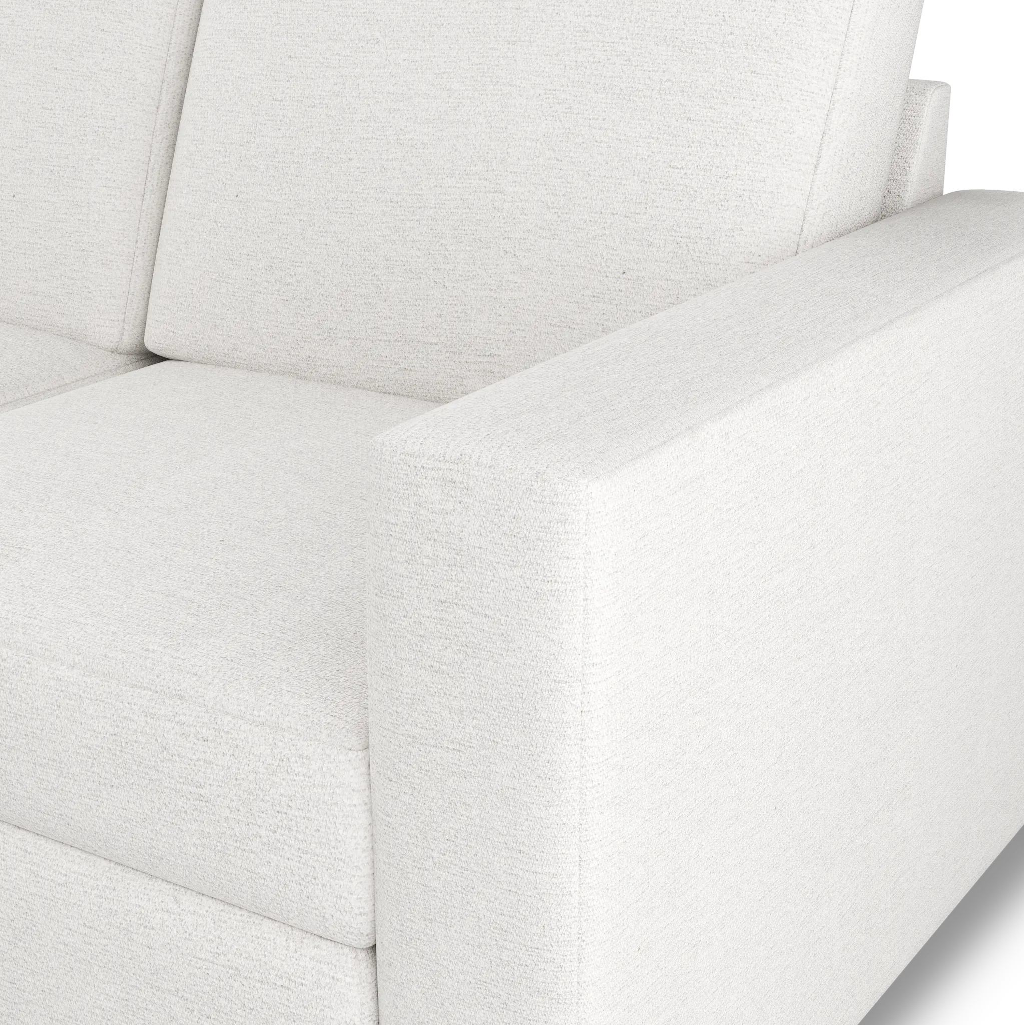Citymod White Fabric Small Two-arm Sectional