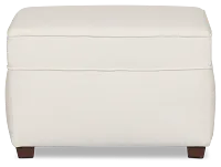 Tate Light Beige Fabric Ottoman