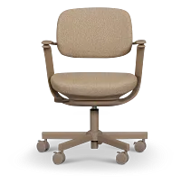 Belle Light Beige Upholstered Desk Chair