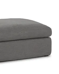 Willow Gray Fabric Ottoman