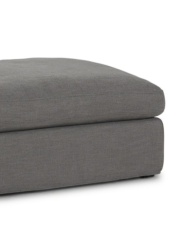 Willow Gray Fabric Ottoman