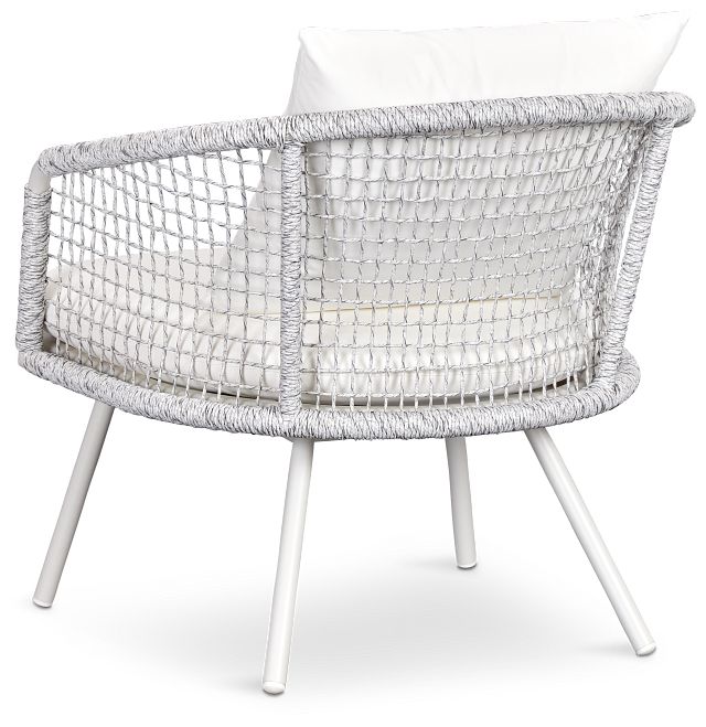 Malaga White Woven Arm Chair