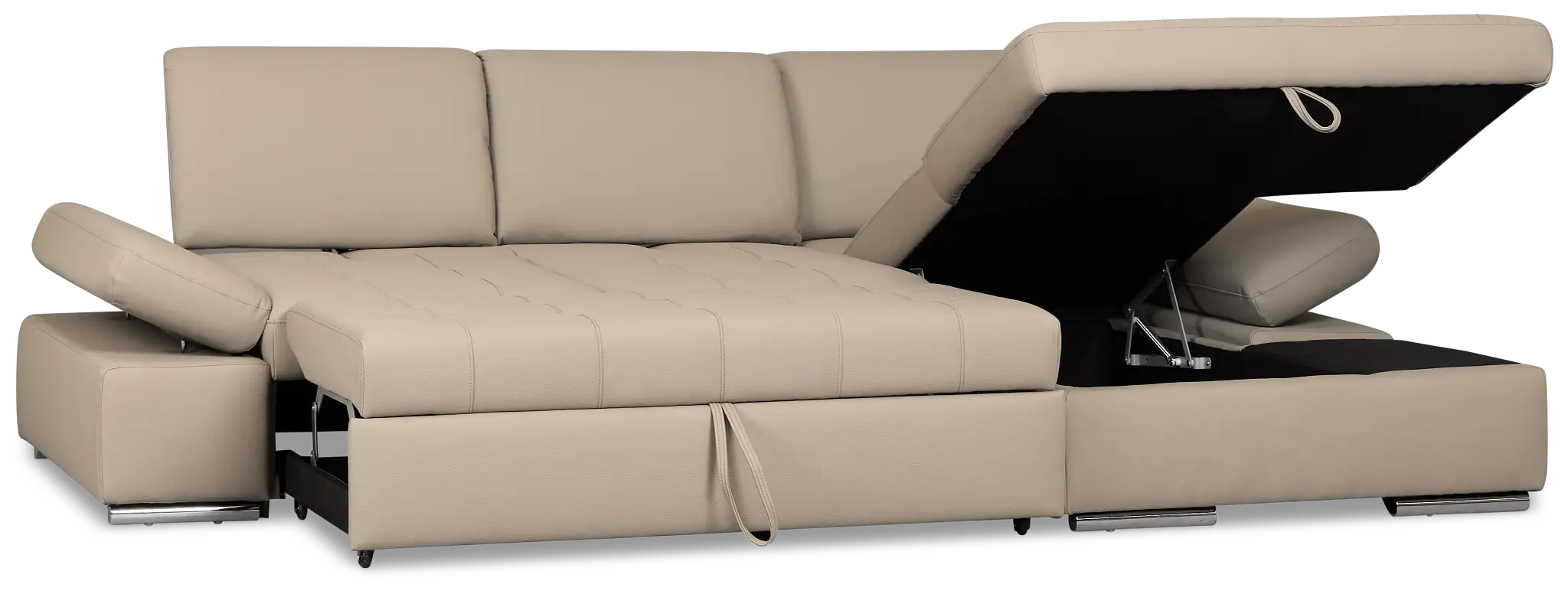 Eden Gray Micro Right Chaise Sleeper Sectional Eden Gray Micro Right Chaise Sleeper Sectional