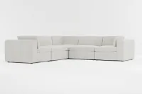 Destin Maguire Ivory Fabric 5-piece Modular Sectional