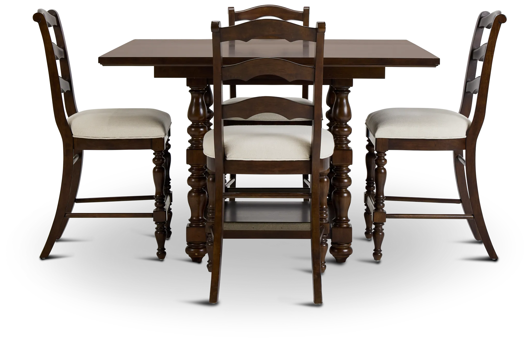 Savannah Dark Tone High Table & 4 Barstools