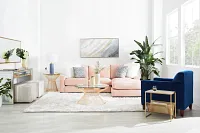 Amazon Ivory Vinyl Accent Pouf