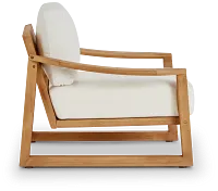 Tobago Light Tone Chair With White Cushion