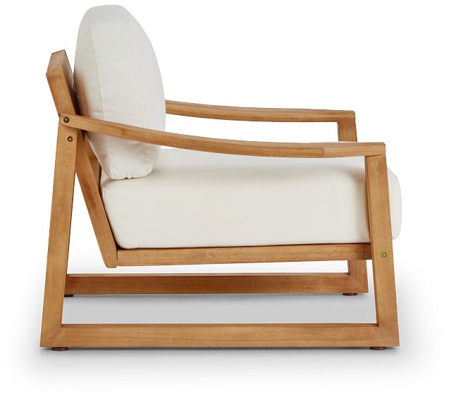 Tobago Light Tone Chair With White Cushion
