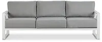 Linear White Dark Gray Aluminum Sofa
