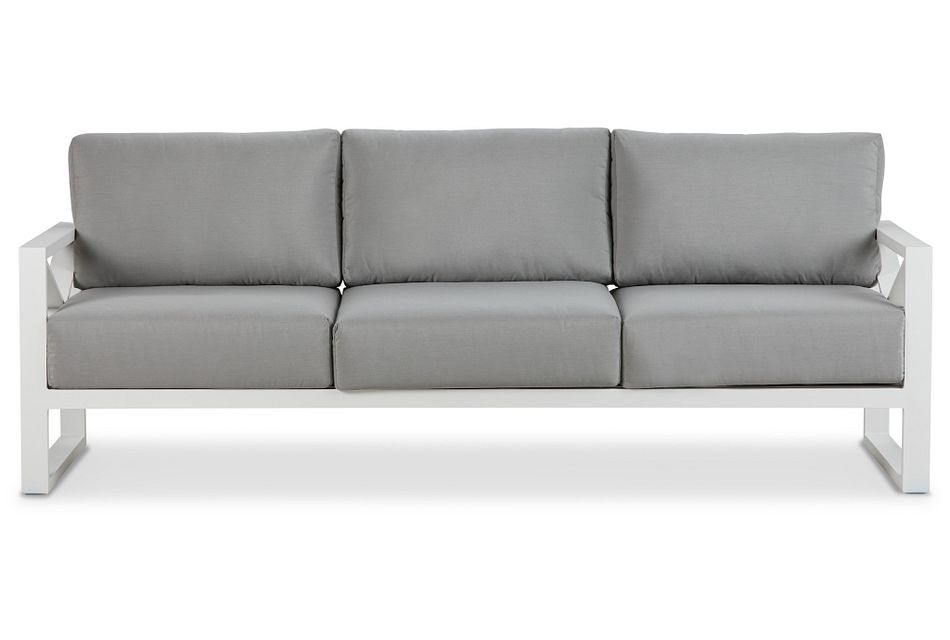 Linear White Dark Gray Aluminum Sofa Outdoor Sofas City