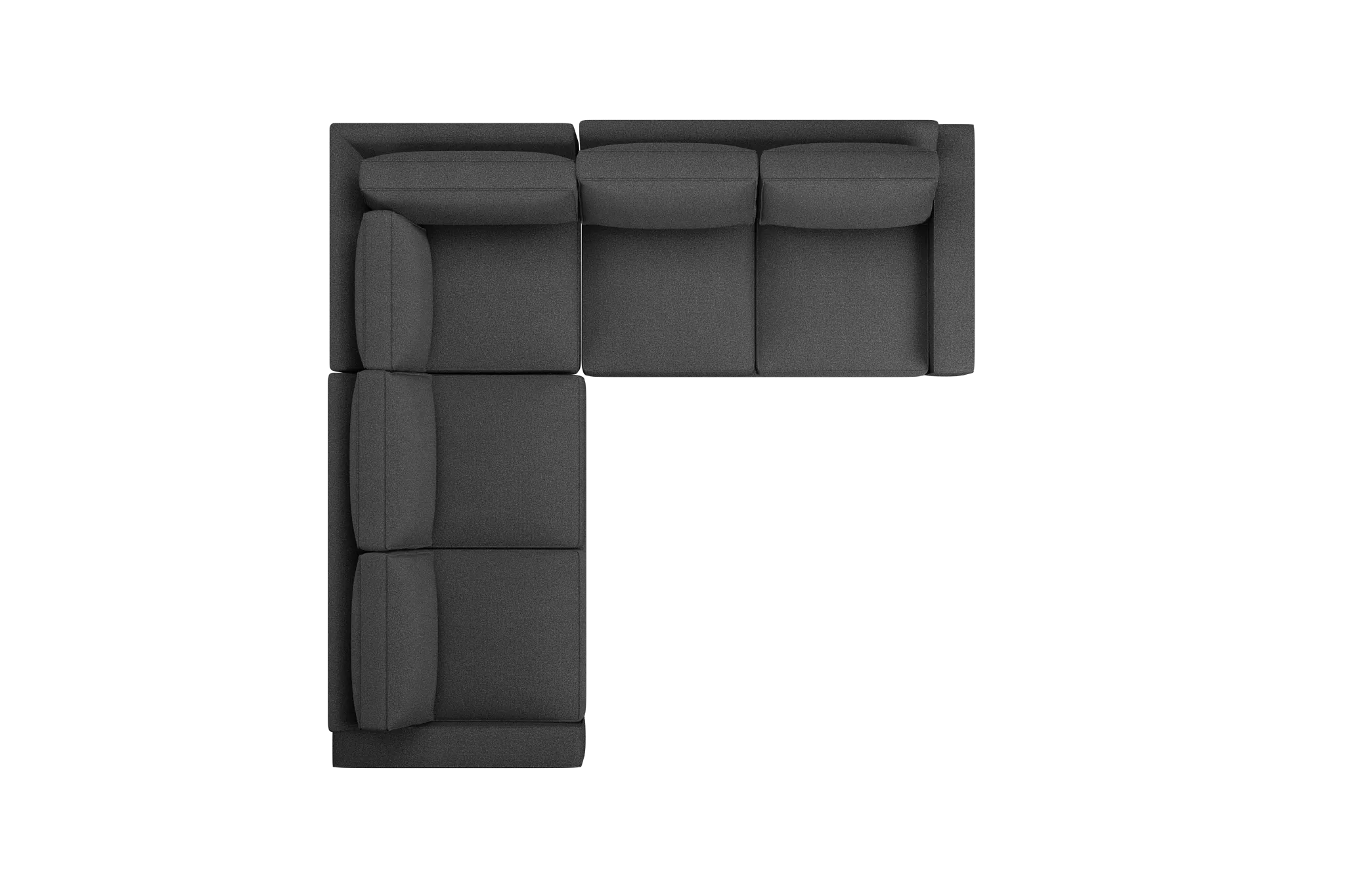 Edgewater Delray Dark Gray Small Two-arm Sectional