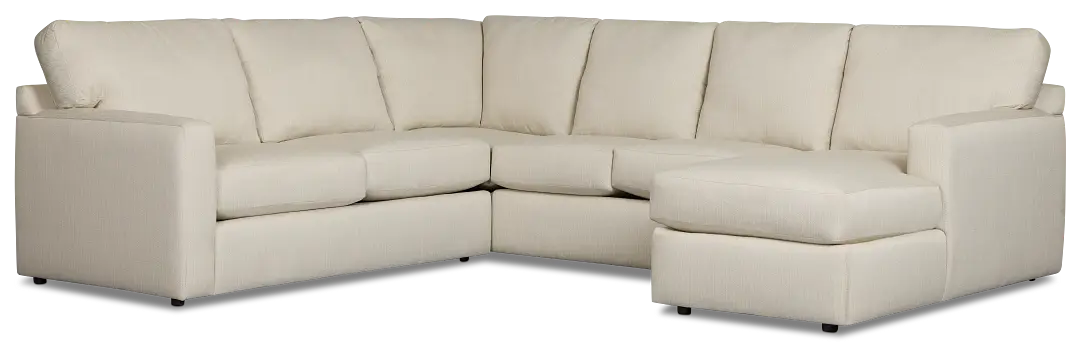 Rhodes Beige Fabric Medium Right Chaise Sectional Rhodes Beige Fabric Medium Right Chaise Sectional