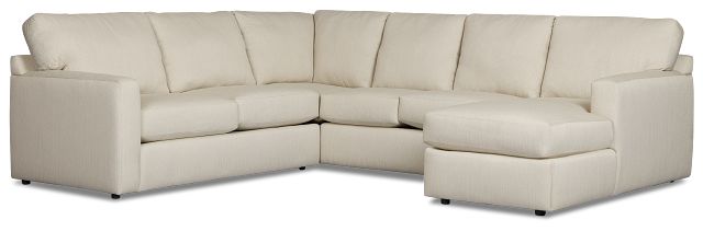 Rhodes Beige Fabric Medium Right Chaise Sectional
