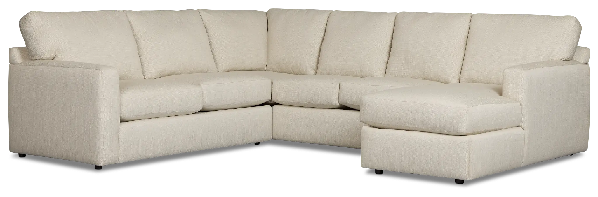 Rhodes Beige Fabric Medium Right Chaise Sectional Rhodes Beige Fabric Medium Right Chaise Sectional