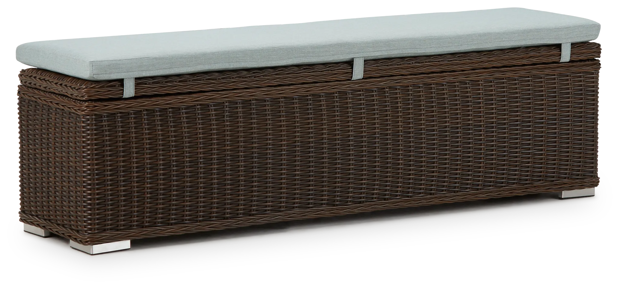 Southport Teal Woven Dining Bench