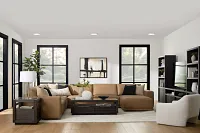 Kellan Light Brown Leather Medium Right Chaise Sectional