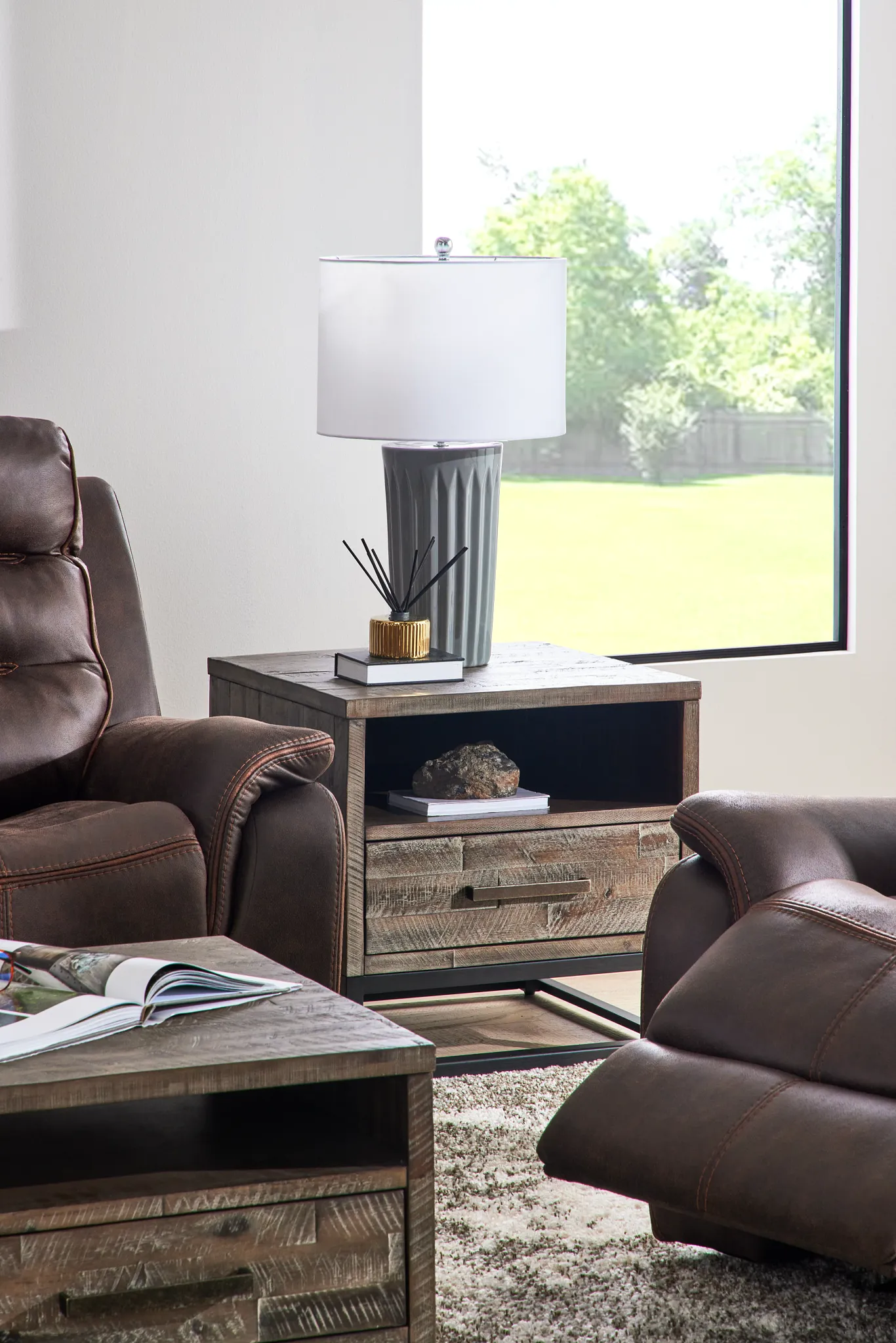 Hayes Light Gray End Table