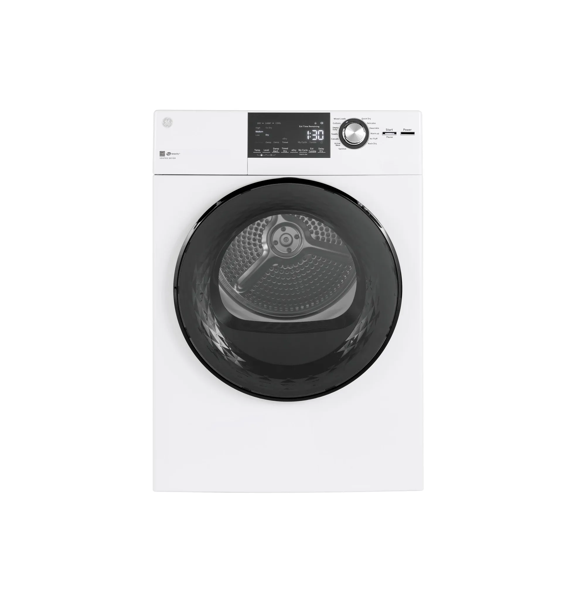 Ge 14 Series White Front Load Electric Dryer