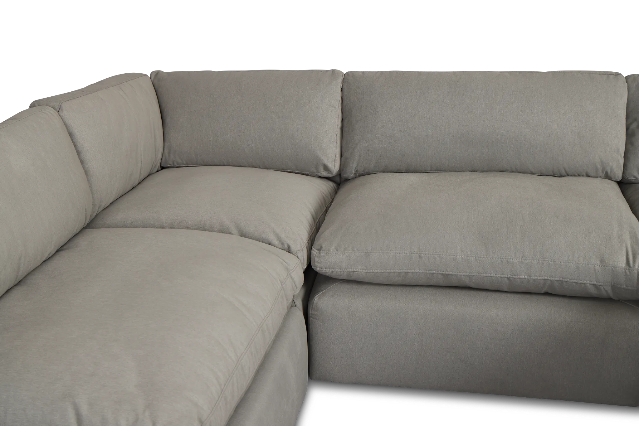 Grant Light Gray Fabric 5-piece Modular Sectional