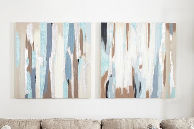 Feather Multicolored Canvas Wall Art