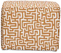 Enid Light Brown Fabric Accent Pouf