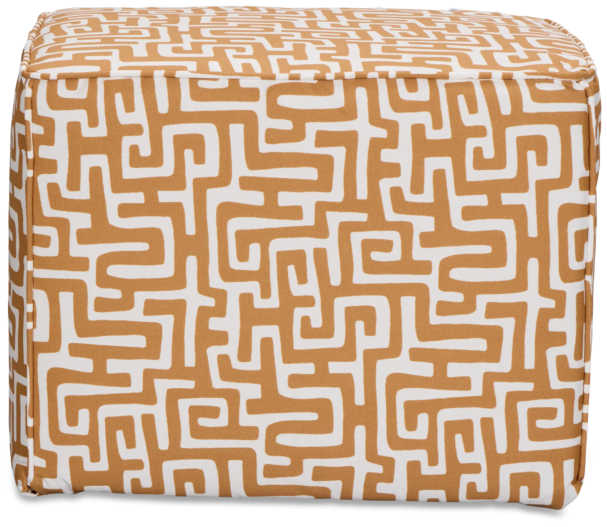 Enid Light Brown Fabric Accent Pouf Enid Light Brown Fabric Accent Pouf