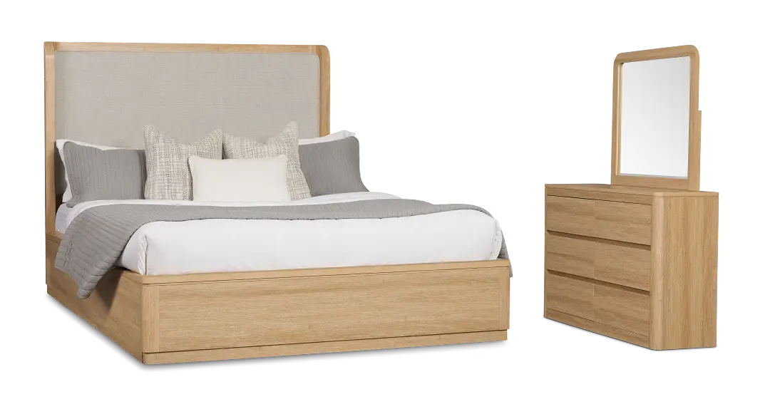 Emory Light Tone Uph Platform Bedroom Emory Light Tone Uph Platform Bedroom